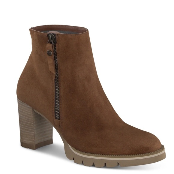 NEW Paul Green | Sloane Lug Sole Bootie Toffee Soft Suede Brown Sz 7/9.5 - Picture 1 of 8